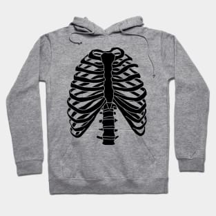 Skeleton Rib Cage Funny Halloween Anatomy Costume Hoodie